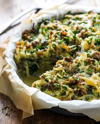 Six Ingredient Sausage Potato Pie