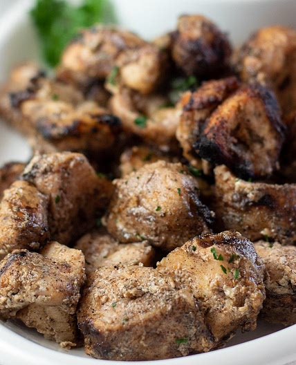 Grilled Cajun Alligator Bites