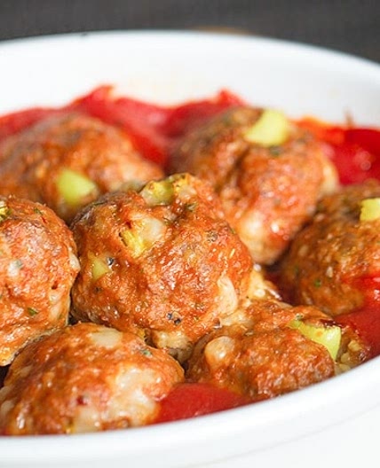 Spicy Three Meat Banana Pepper Meatballs