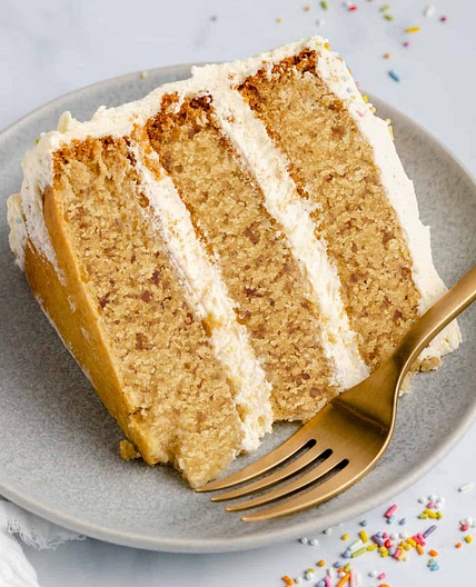 Vegan Vanilla Cake with Buttercream Frosting