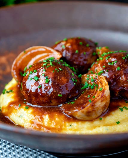 Pork Meatballs in a Beer BBQ Sauce Recipe