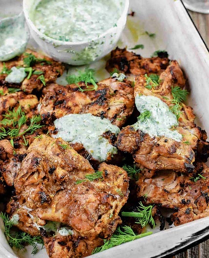 Mediterranean Grilled Chicken Thighs