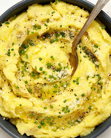 Parmesan Mashed Potatoes with Olive Oil
