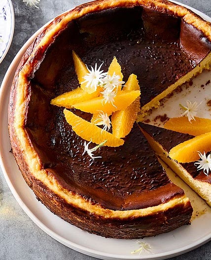 Burnt orange and ricotta cheesecake
