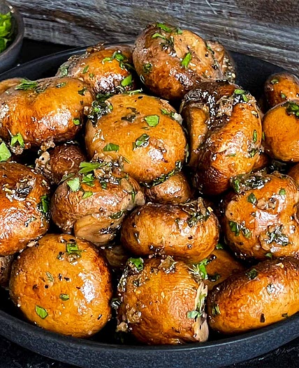 Garlic Butter Roasted Mushrooms Recipe