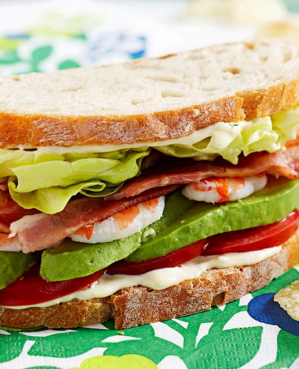 Gourmet prawn sandwich