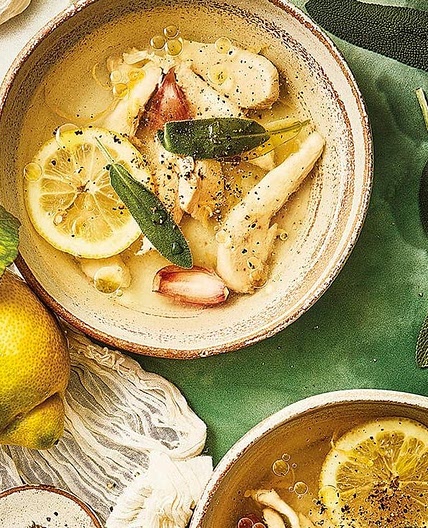 Simple Chicken Soup With Lemon and Sage