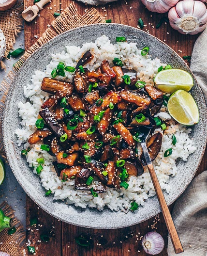 Chinese Eggplants in Chili Garlic sauce