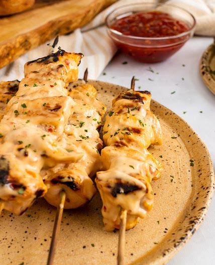 Bang Bang Chicken Kabobs