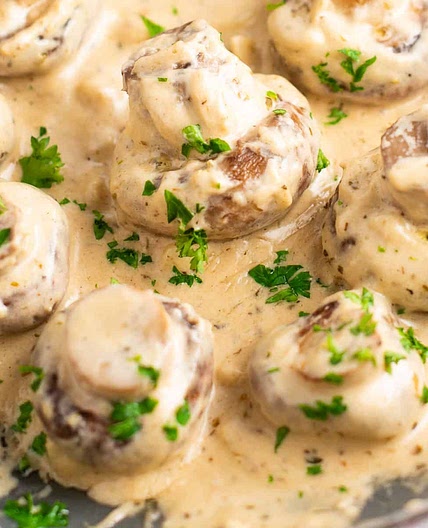 Creamy Garlic Mushrooms