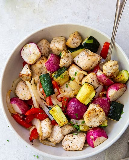 Air Fryer Chicken and Veggies