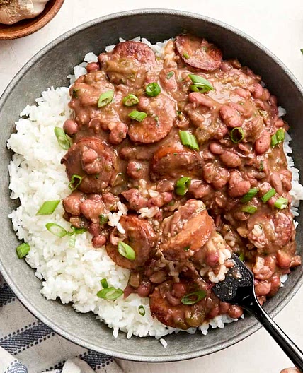 Louisiana Style Red Beans and Rice with Sausage