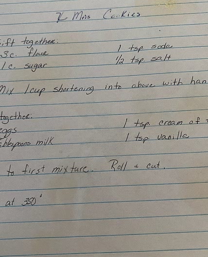 Grandma Elaine's Xmas Decorating Cookies