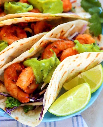 Low Calorie Shrimp Tacos