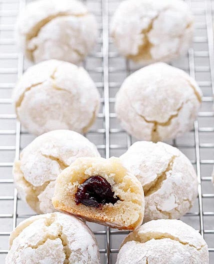 Stuffed Cherry Amaretti Cookies