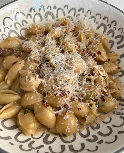 One Pot Leek and Mushroom Pasta