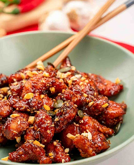 Korean Sweet & Spicy Chicken (Dakgangjeong)