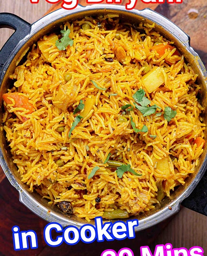 Pressure Cooker Biryani Recipe | Veg Biriyani In Cooker