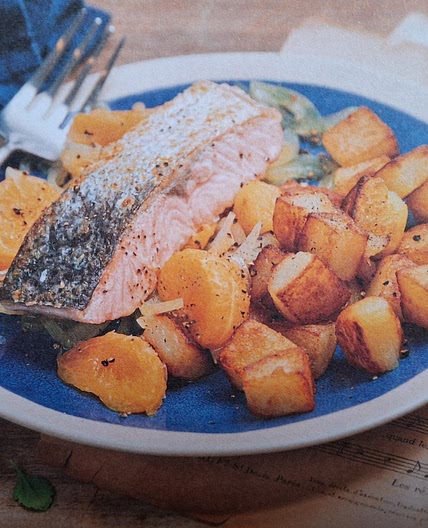 Pavé de saumon laqué à la clémentine et à l'érable