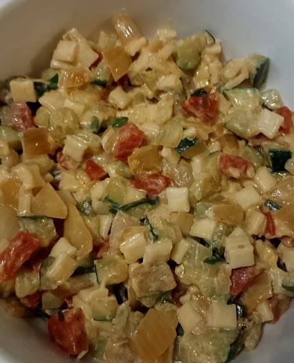 Gratin de Crozets aux courgettes et chorizo