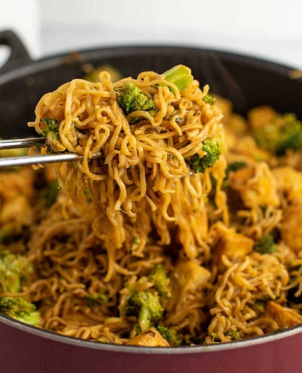 Broccoli Tofu Ramen Noodles