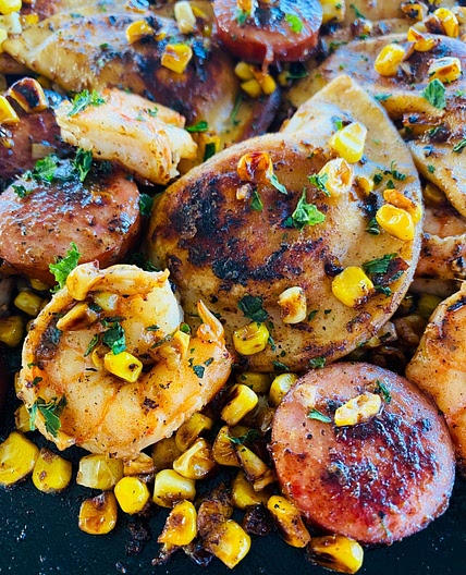 Griddle Pierogi Shrimp Boil