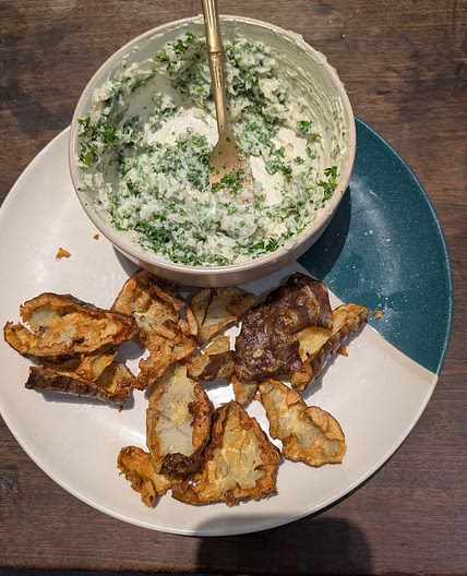 Chloe's Artichoke chip and dip