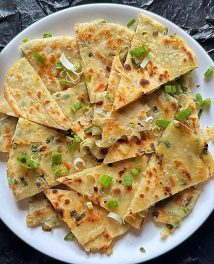 Crispy Scallion Pancakes (Chinese Cong You Bing)