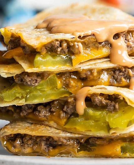 Cheeseburger Quesadillas