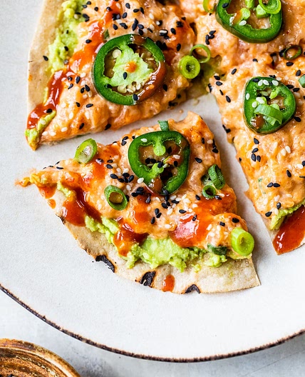 Spicy Salmon Sushi Pizza