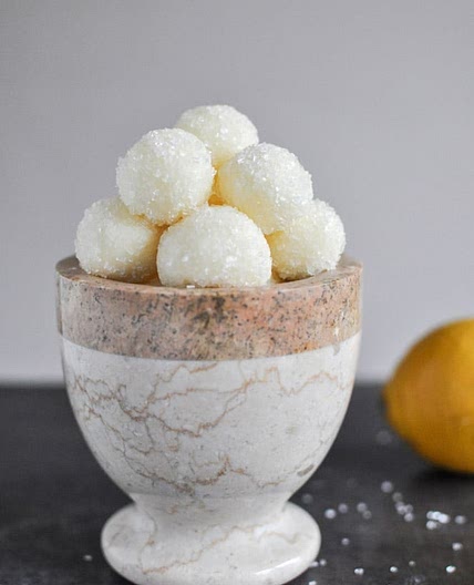 Sparkly White Chocolate Lemon Truffles