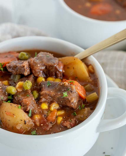 Homemade Beef Stew with Carrots and Potatoes
