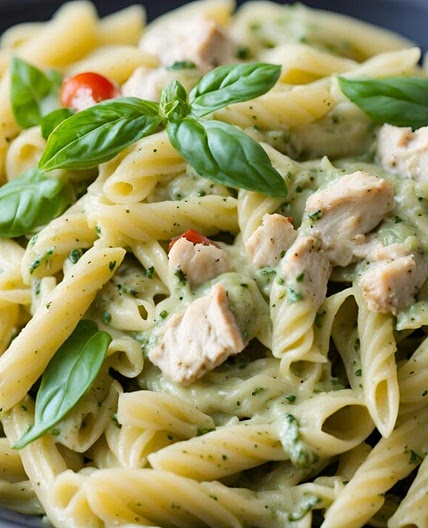 Creamy Chicken Pesto Pasta Recipe