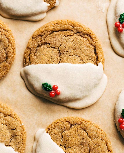 Soft Gingerbread Cookies with Maple Glaze