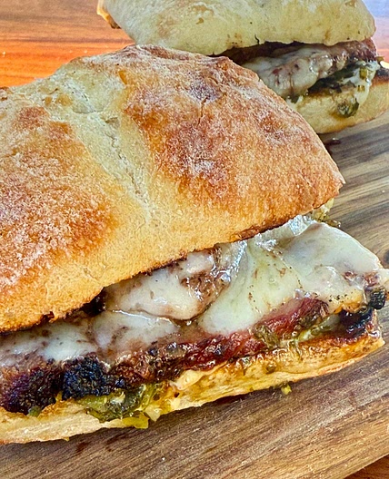 Blackstone Asiago Chimichurri Steak Sandwiches