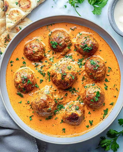 Indian Lamb Meatballs In Creamy Makhani Sauce