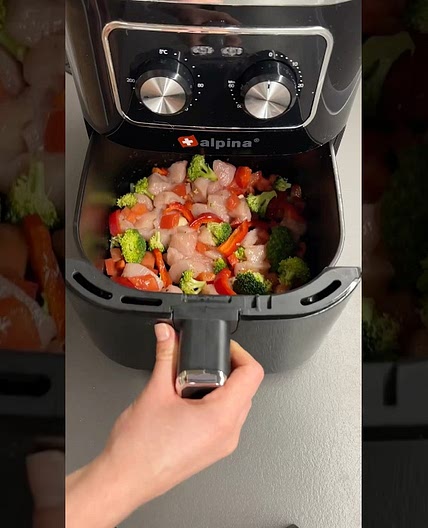 Air Fryer Chicken & Veggies — Healthy Dinner in 20 Minutes 🍗🥦 Easy air fryer recipes