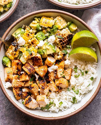 Honey Chipotle Chicken Rice Bowls