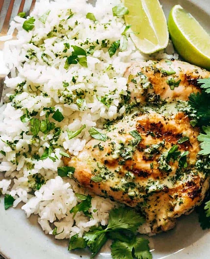 Coconut Lime Grilled Chicken and Rice