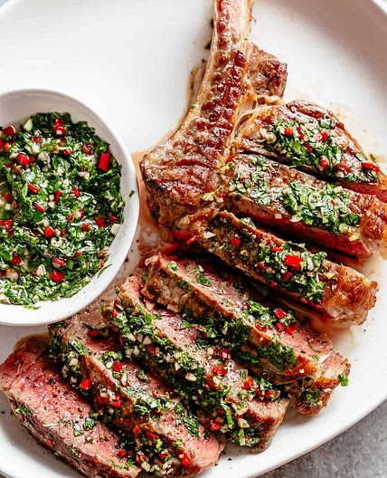 Steaks with Chimichurri (Churrasco from Uruguay & Argentina)