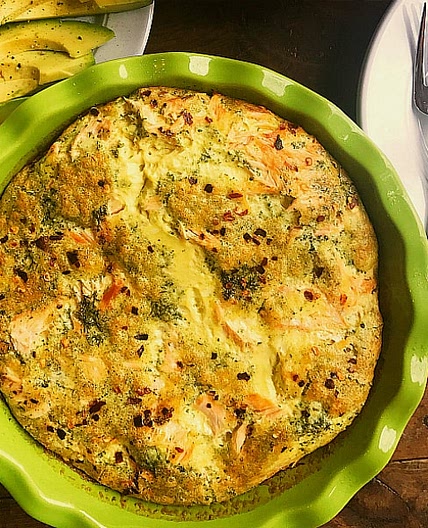 Crustless Salmon Gruyere Quiche Recipe