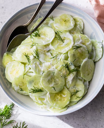 Creamy Cucumber Salad Recipe