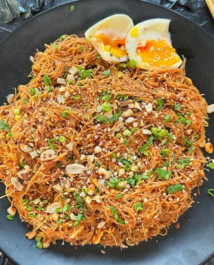 No-Cook Spicy Peanut Butter Rice Vermicelli Noodles