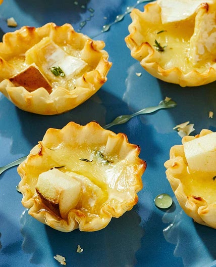 Warm Brie and Pear Tartlets