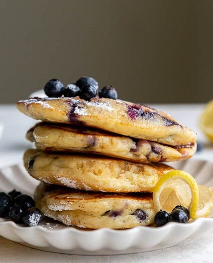 The best blueberry lemon ricotta pancakes