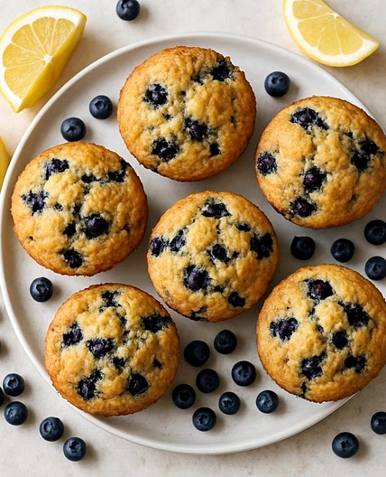 Lemon and Wild Blueberry Muffins