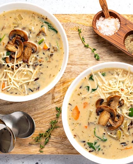 Mushroom & Wild Rice Soup In The Instant Pot (Step-By-Step)