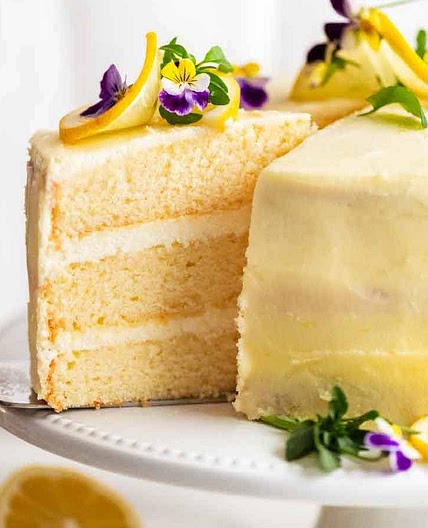 Lemon Cake - with a secret Fluffy Lemon Frosting