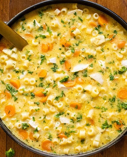 Creamy Chicken Parmesan Pasta Soup
