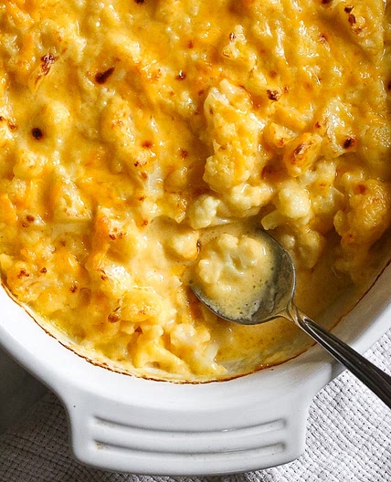 Baked Cauliflower "Mac" and Cheese